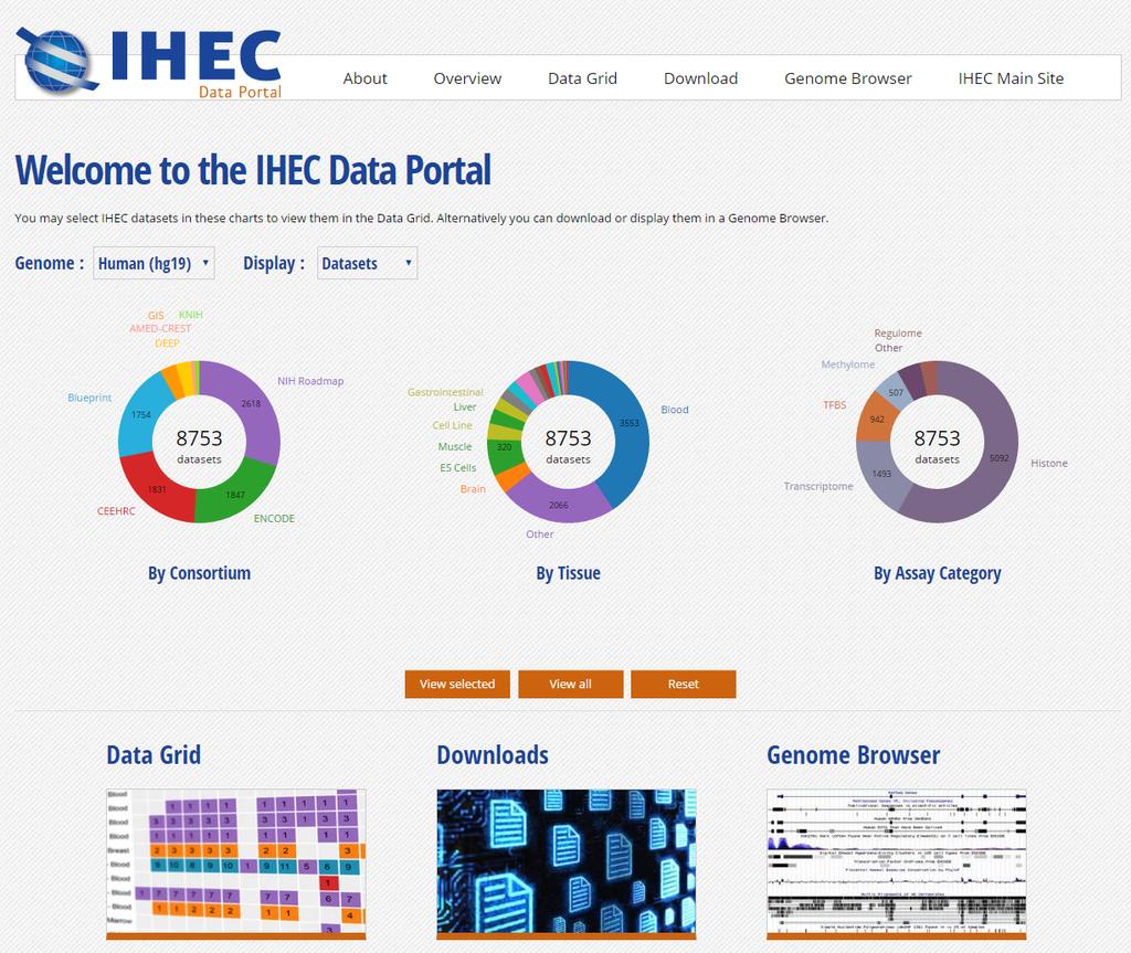 International Human Epigenome Consortium IHEC makes available