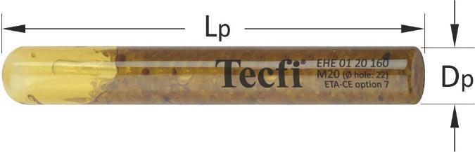 Page 4 of 11 12 / 12 / 2016 Tecfi Mortar Capsule EHE Marking Manufacturer: Tecfi Capsule type: EHE 01 Capsule size: M.