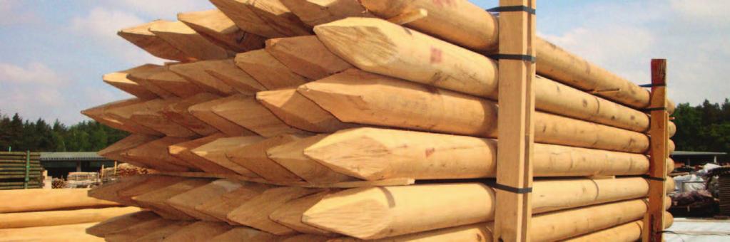 sanded pointed top chamfered Robinia stake shaped 10 8 100 cm 8 125 cm 8 150 cm 8 200 cm 8 250 cm shaped