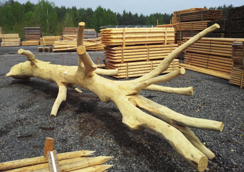climbing- / rootstock logs / Y-type poles Climbing logs made of oak Branches: usually 5 7 Branch