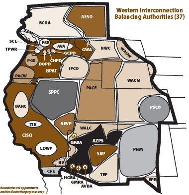 Western U.S. Electric System 37 balancing authorities* in Western Interconnection 14 states, 2 Canadian provinces, N.