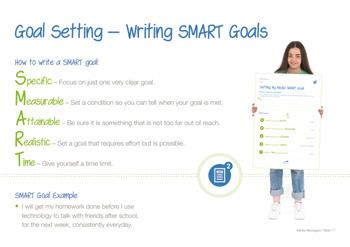 > > Review the slide content that describes how to set a simple goal. Help students to choose a small and specific action, which will make it easier for them to keep to their commitment.