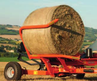 Low design of the machine ensures fast and gentle unloading of the bale