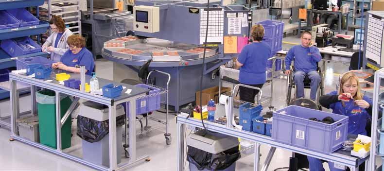 Although Otis has less than 100 employees in its manufacturing operations, the company has adopted automation to enable lean manufacturing processes and control its manufacturing costs.