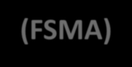 The Food Safety Modernization Act (FSMA) Preventive Controls for Human Food Sept 15, 2015