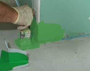 Cut a hole of the shape of the opening of the inside area of the floor drain into the