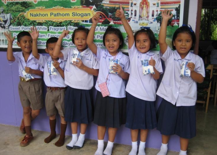 Outcome of Thai school milk programme 1: Child nutrition and economy wide effects Child health and nutrition Child malnutrition dropped from 18% in 1992 to <5% in 2006 Children height growth
