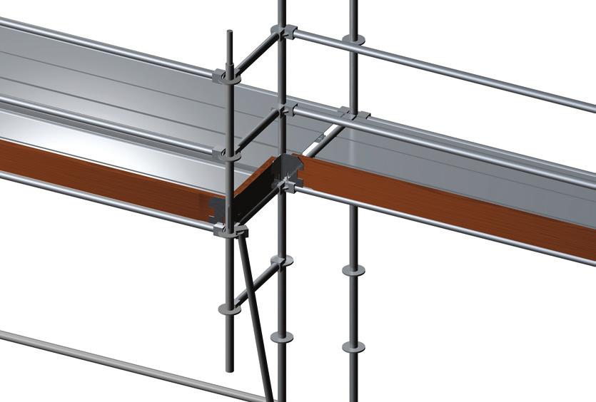 Cantilever bracket for a 0.32m wide deck. A support for the cantilever bracket is not required.