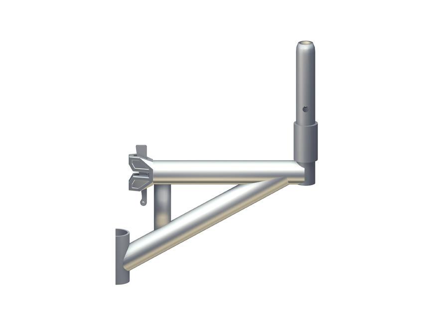 Allowable Loading of Cantilever Brackets Tubular cantilever brackets 0.39m for 1 steel deck 0.32m wide. Note: For steel decks with hooks that connect with tubular ledgers. Bay length Duty Live Load 0.