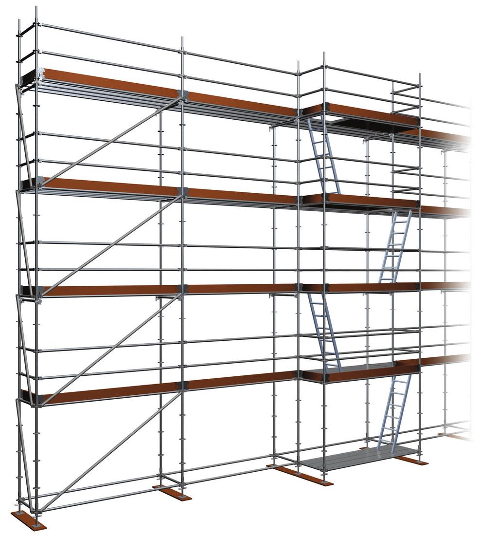 ASSEMBLY SECTION Typical Erection Process Step 4 Repeat steps 2 & 3 (on page EM-6), to the required height of the scaffold.