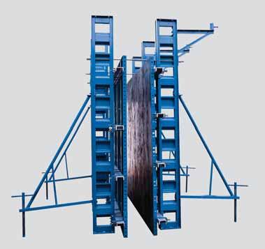 Structural web system enables ties and anchors to be positioned anywhere in its height. Ideally suited for climbing formwork.