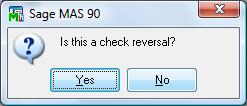7. How to Reverse AP Checks To reverse an existing check, go to Manual Check