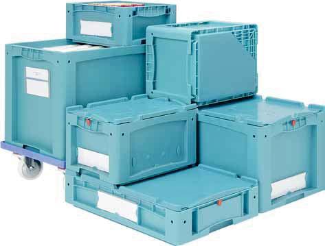 s KLT with double base type EEK Developed to meet the high demands of automated small parts storage Double base containers can carry up to 75 kg, sturdy design reduces base de ection to a minimum