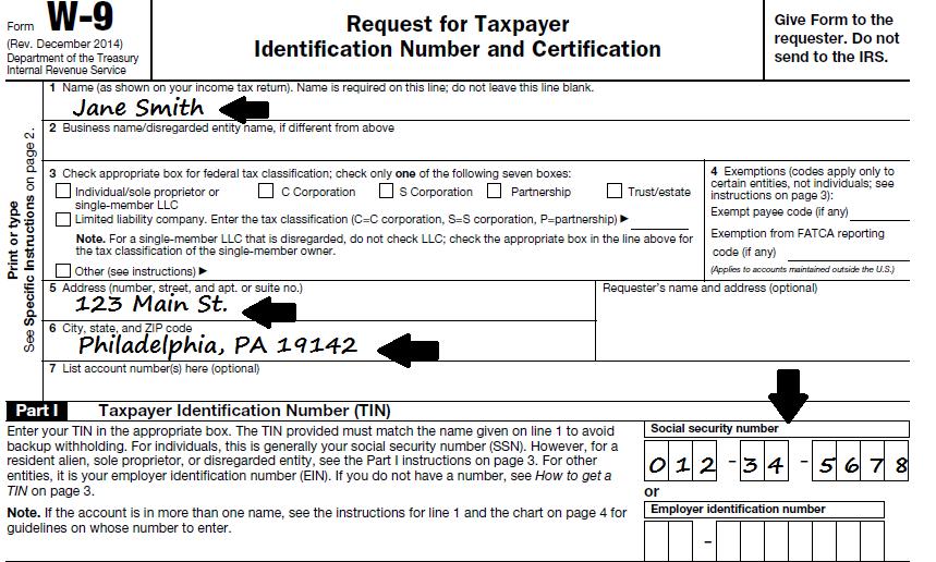 Instructions for IRS Form W-9 The W-9 form is a form used by the Internal Revenue Service. This form is for individuals providing services as an independent contractor.