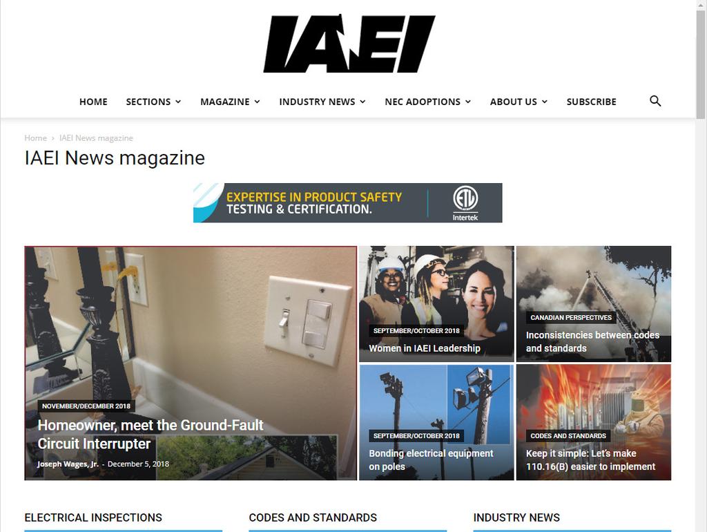 IAEI News Website Home page This is the companion site for the print magazine.