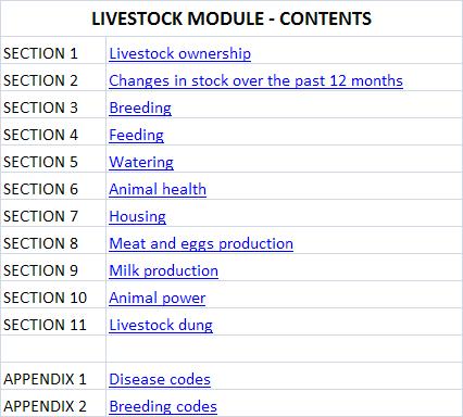 Objective: (i) Contents of LSMS livestock module Collect basic data on livestock (ii) better measure poverty