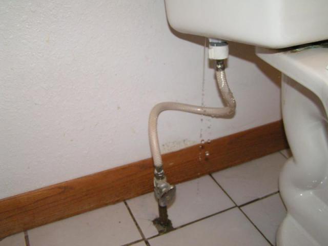 water supply. Recommend qualified handyman or plumber repair.