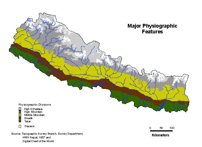 Physiography of Nepal China High Himalayas High