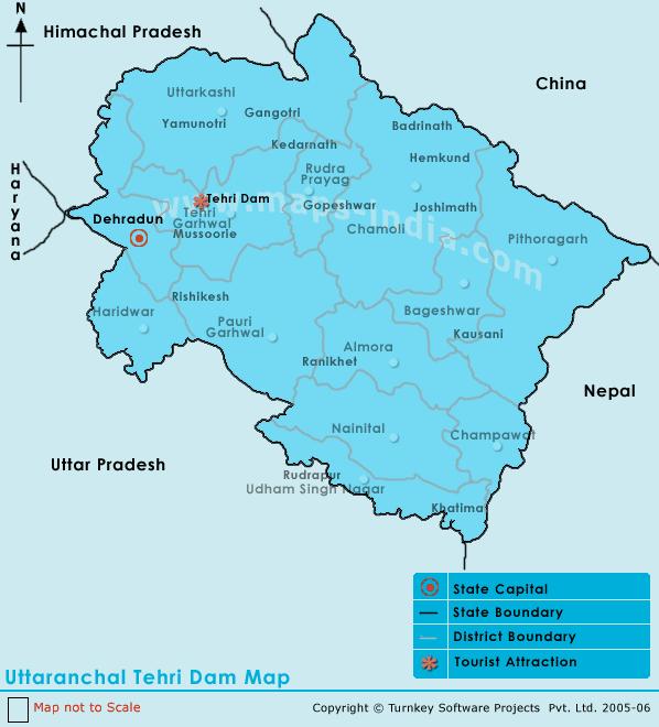 between 30 0 30 to 30 0 53 North and 77 0 56 to 79 0 04 East. Tehri Garhwal is one of the mountainous districts of Uttarakhand State.