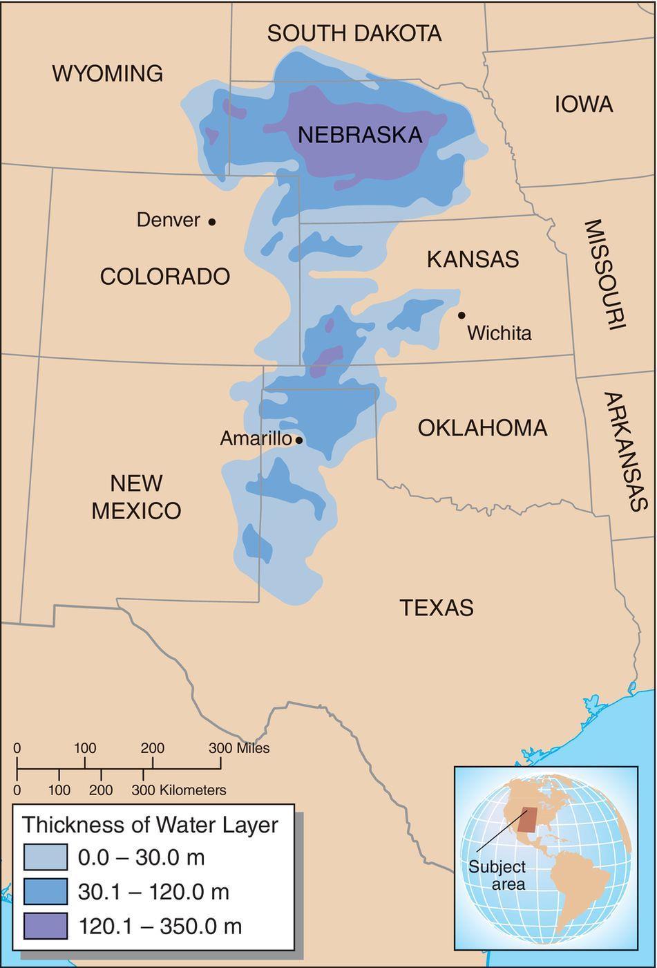 Water Problems in US and Canada- Groundwater Ogallala Aquifer High Plains Largest groundwater deposit in world Water