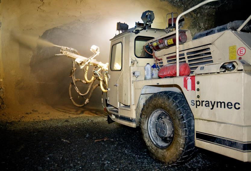 Sprayers Mining / Tunnelling key features Robustness heavy duty carrier Working height & manoeuvrability