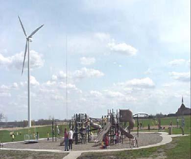 2 MW wind turbine near the district s middle school Add air