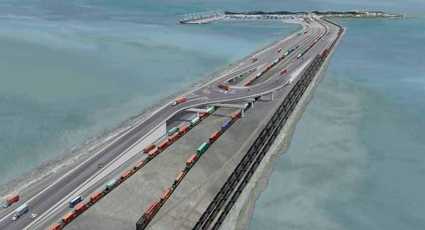 1. AN OVERPASS ON THE EXISTING ROBERTS BANK CAUSEWAY TO SEPARATE ROAD AND RAIL TRAFFIC There are currently several periods in the day when road and rail traffic conflict as they cross paths, leading