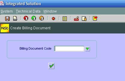 2. Select the Billing Document you want to maintain through the