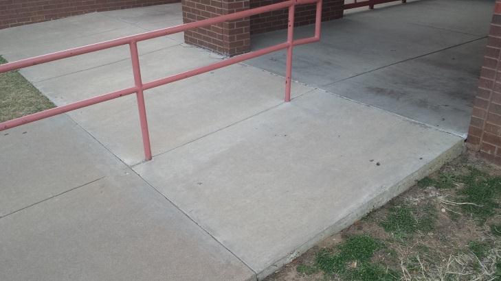 BUILDING CONDITION: EXTERIOR This ramp is located near the entry.