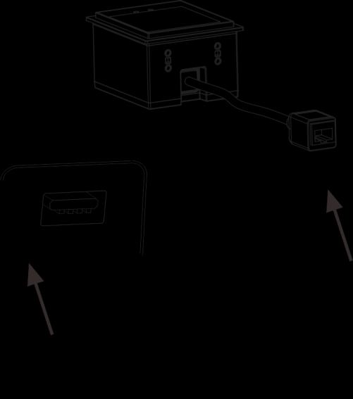 Using USB Cable Connect the scanner to a host device with a USB cable with RJ45 and USB connectors: 1.