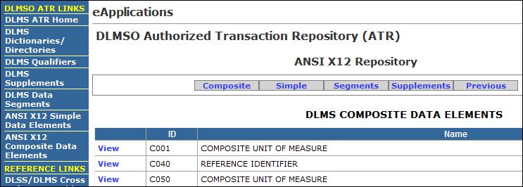C9.4.3.7. Directory of ANSI ASC X12 Composite Data Elements. Figure C9.F16.
