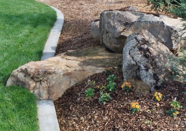 hardscape feature that provides year-long visual interest.