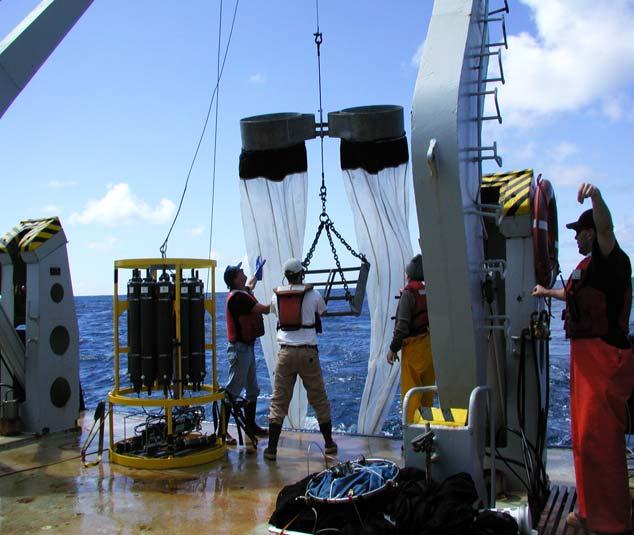 Mesozooplankton with ½ m 200 um net towed vertically