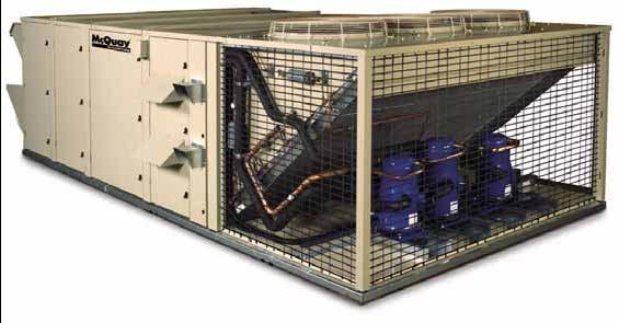 Commercial Packaged Rooftop Systems 30 to 50 tons VAV or constant volume operation R-410A refrigerant An HFC refrigerant with no phase-out schedule EER of 10.
