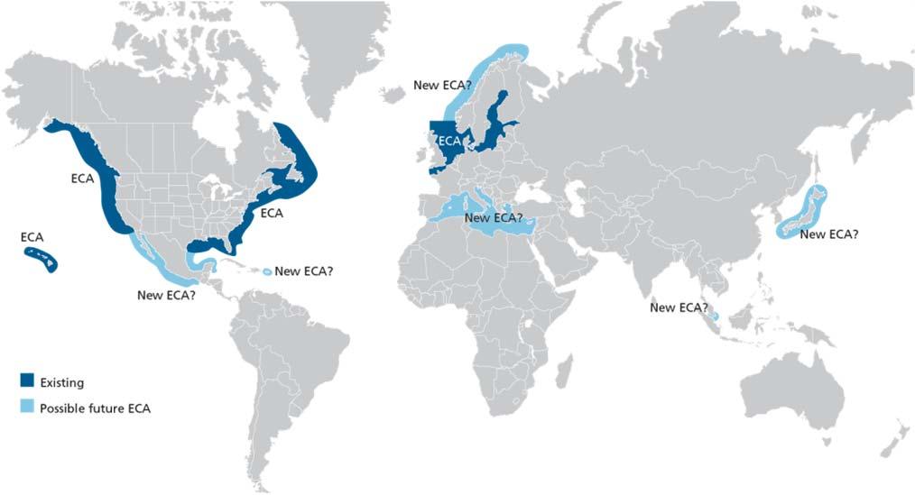 LNG as fuel for ships - Drivers Environmental: Emission Control Areas (ECA,