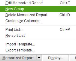 Click the Memorized Report tab from the Memorized