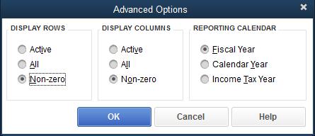 In the Customize Report window you have many options.