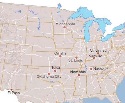 Potential for regional connections Gateway Cities: El Paso, Oklahoma City, Tulsa,