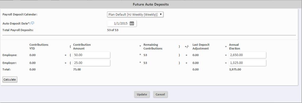 Posted payroll deposits This section shows all posted payroll deposits for the chosen plan and timeframe.