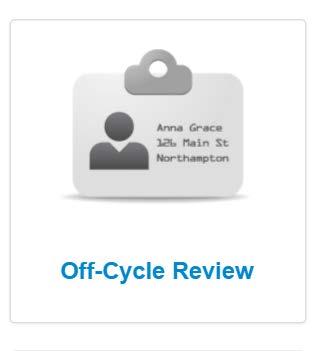 Off-Cycle/Peer Reviews At any point during the performance cycle, supervisors can request additional informal feedback by using the Off-Cycle/Peer Feedback form.