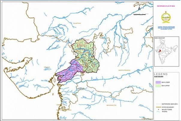 Gomti River Basin, India Study area comprises catchment of Gomtiupto Jaisamand Lake.