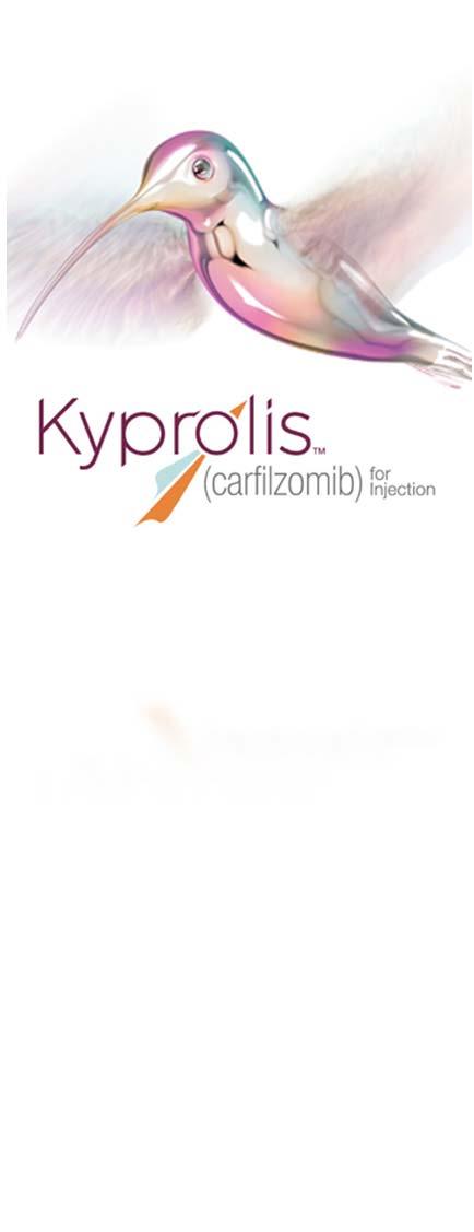 Kyprolis Recent data and events have continued to demonstrate the significant potential of Kyprolis APSIRE Phase 3 trial demonstrated an unprecedented PFS (26.
