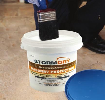 Protecting against rain penetration Stormdry will protect against water penetrating