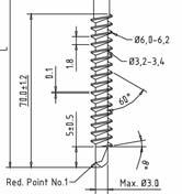 17 ISO-TAK Steel Deck Screw ISO-TAK Steel Deck Screw BS 48 - Ø 4,8 mm, DB 48 - Ø 4,8 mm, tempered steel SHE 1022, tempered steel SHE 1022, drill point, trumpet head, and drill point, hexagon head