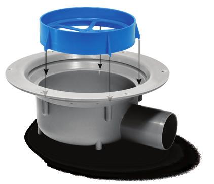 JAFO Cutting Template RSK 713 38 74 9 Using the JAFO Cutting Template ensures that holes made in the floor drain cuff or plastic matting are correct to afford a reliable connection to the floor drain.