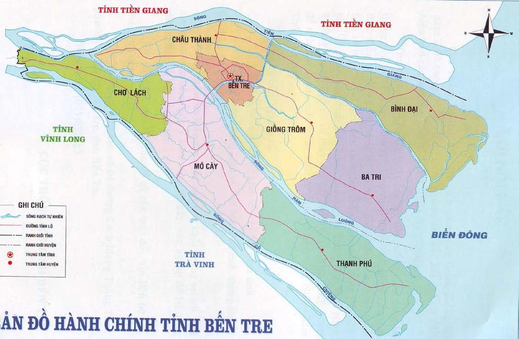 Ben Tre Province and study site Thanh Phu Natural