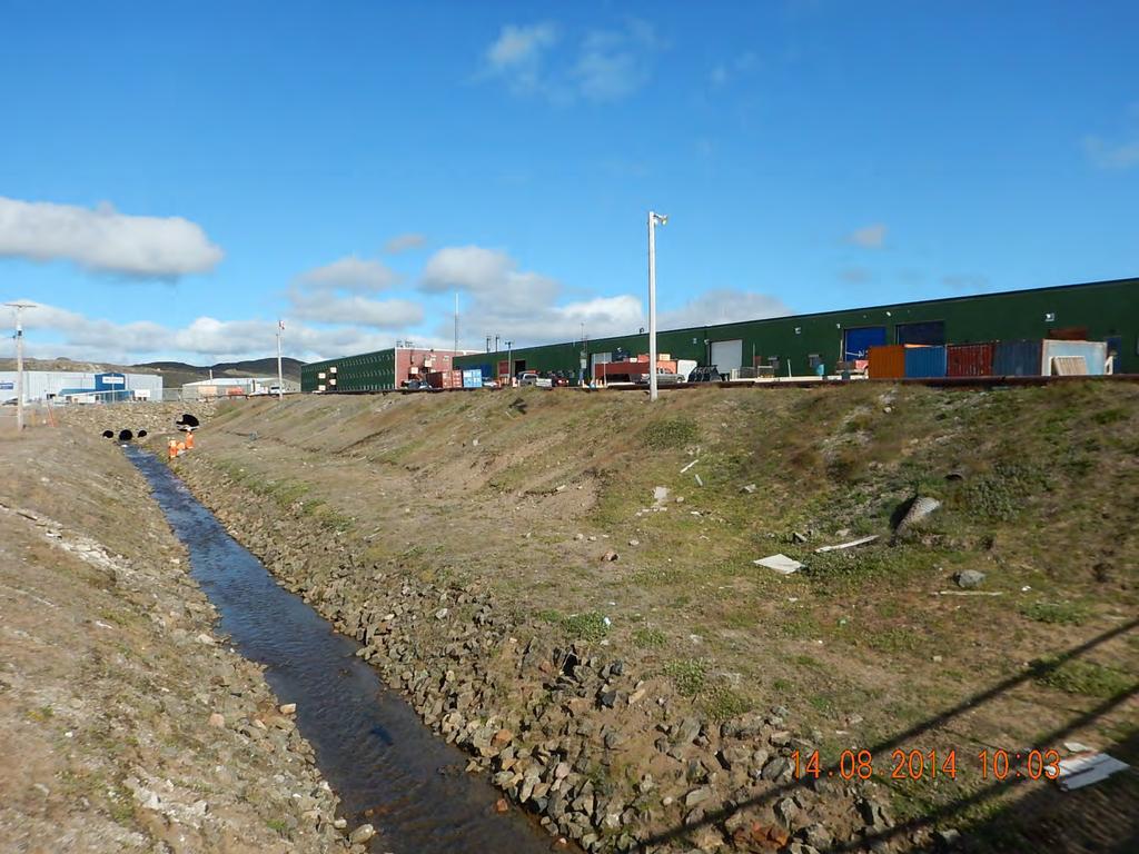 B. Drainage The storm water collection/management for Iqaluit consists of surface ditches and culverts. The most significant drainage period is at spring freshet.