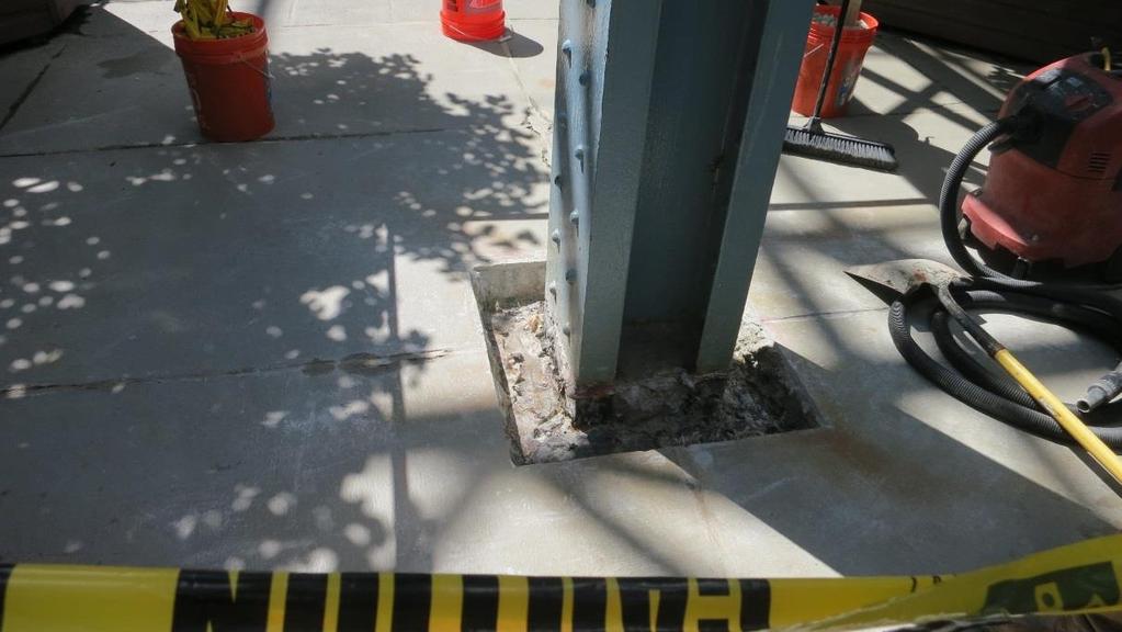concrete removal at column
