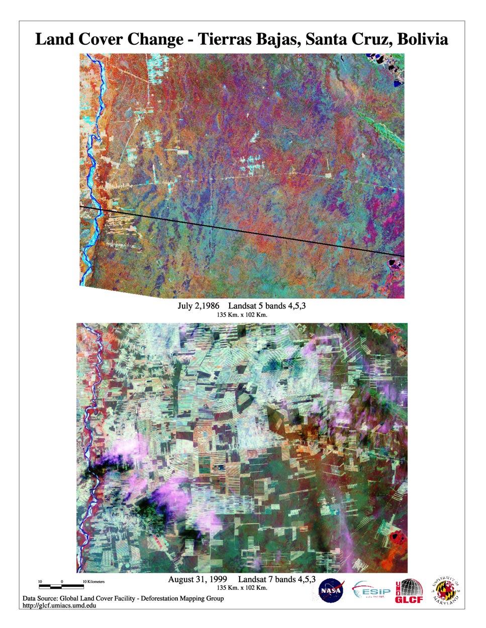 Heritage Results from Landsat Pathfinder Large parts of the Pan-Amazon are being deforested.