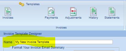 Adding a new invoice template To add a new invoice template, click on the